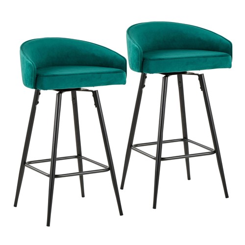 Canary Upholstered 26" Fixed-height Counter Stool  - Set Of 2